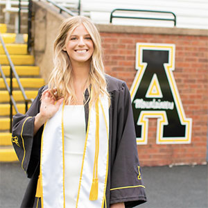 Team member celebrates graduation day at Appalachian State University